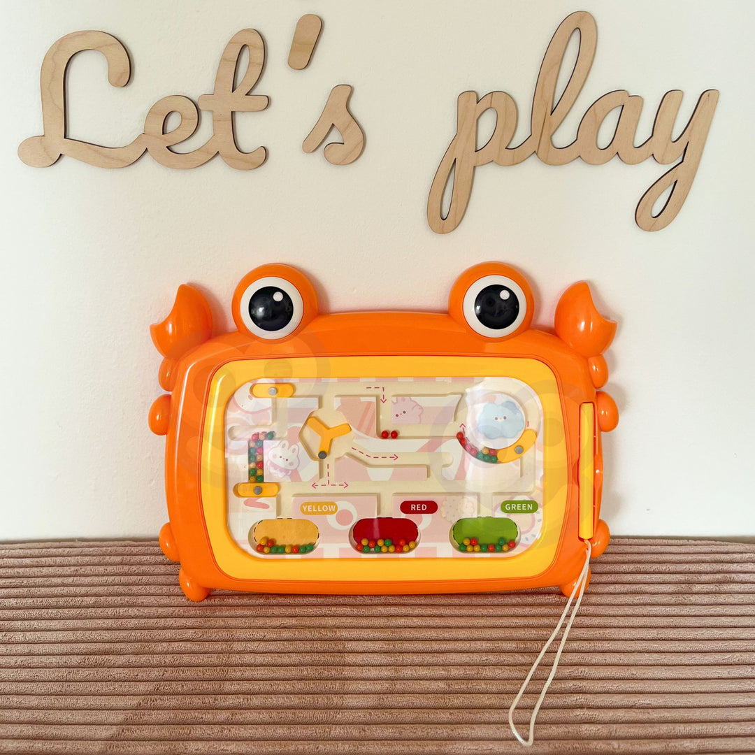 WOOPIE Montessori segulborð — Krabbi, appelsínugult