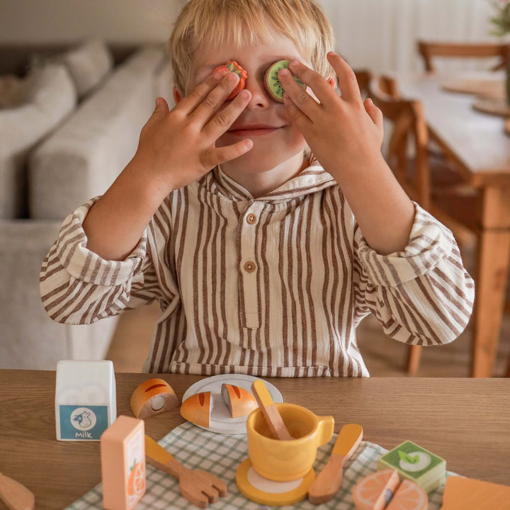TOOKY TOY Lautarverðarsett — Matarskurður með Velcro