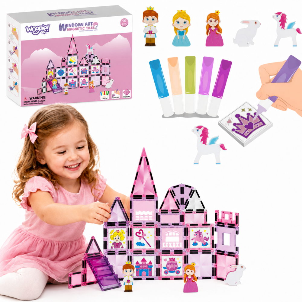 WOOPIE Segulsteinar — Prinsessukastali, 50 stk