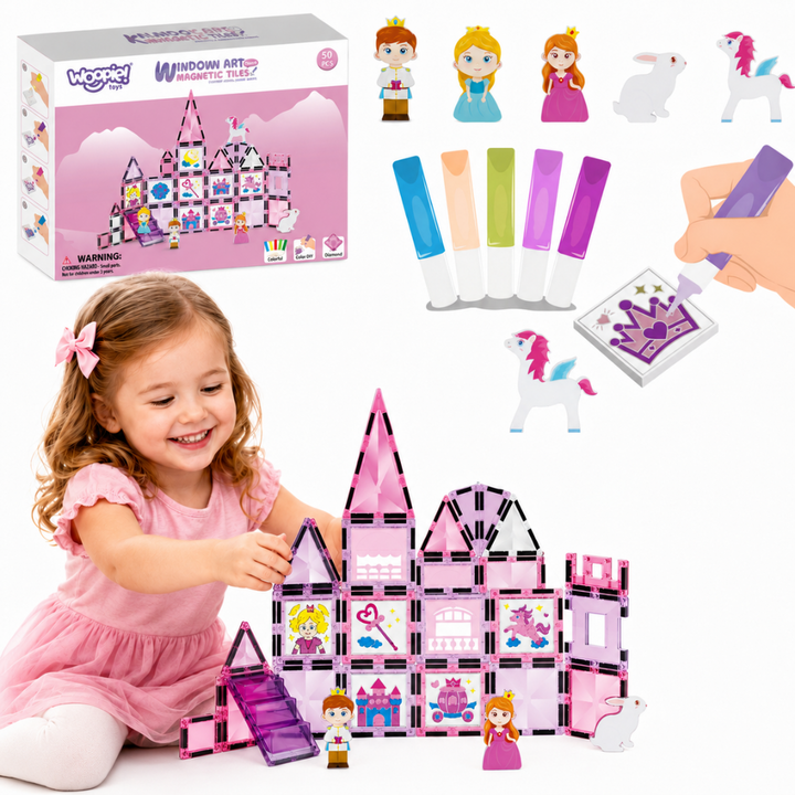 WOOPIE Segulsteinar — Prinsessukastali, 50 stk