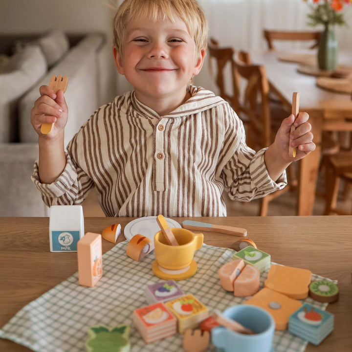 TOOKY TOY Lautarverðarsett — Matarskurður með Velcro