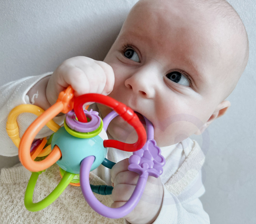 WOOPIE Baby Skynjunarskella — 2-í-1 Tannfesta og Hrista