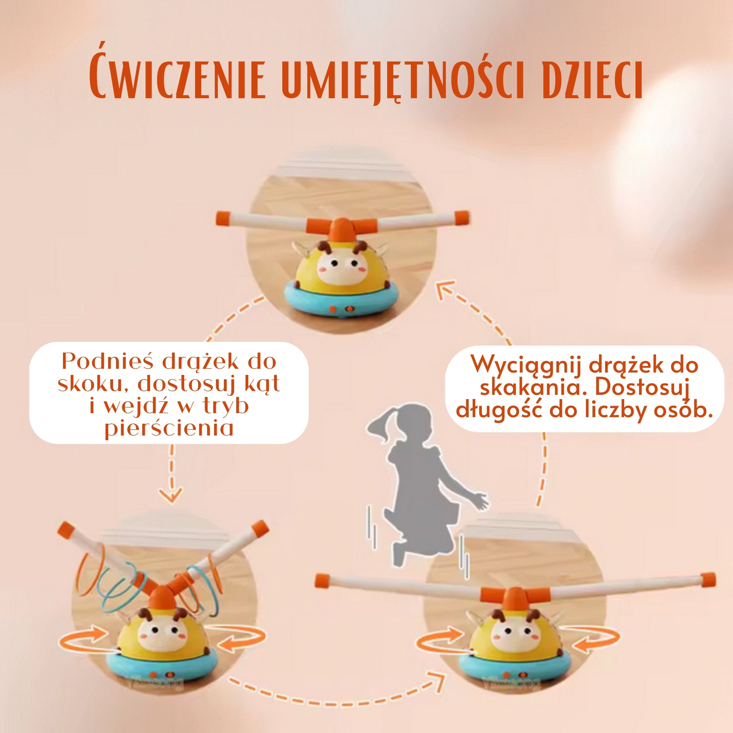 WOOPIE Sjálfvirkt Sippuband — 2-í-1 Skotborðsleikur