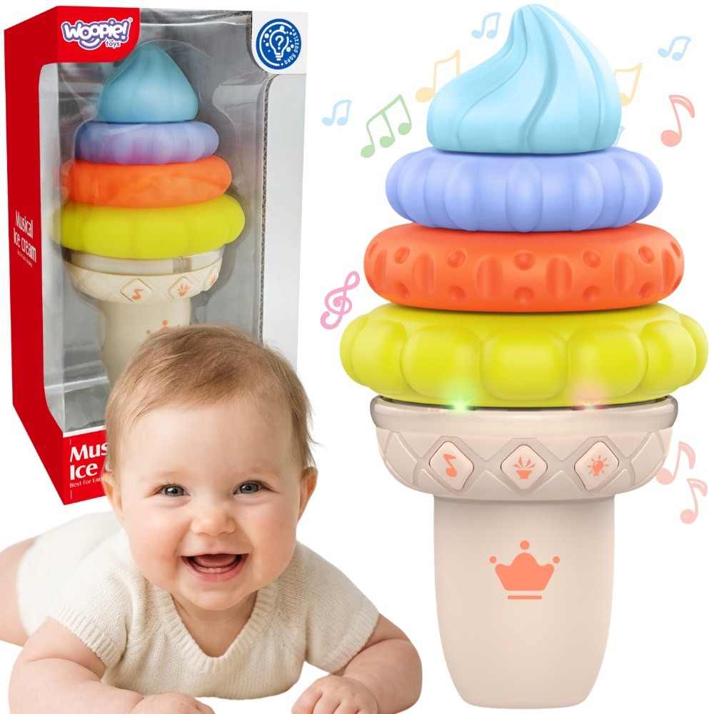 WOOPIE BABY Ískræmuleikfang — Hljóð, ljós og skynjun