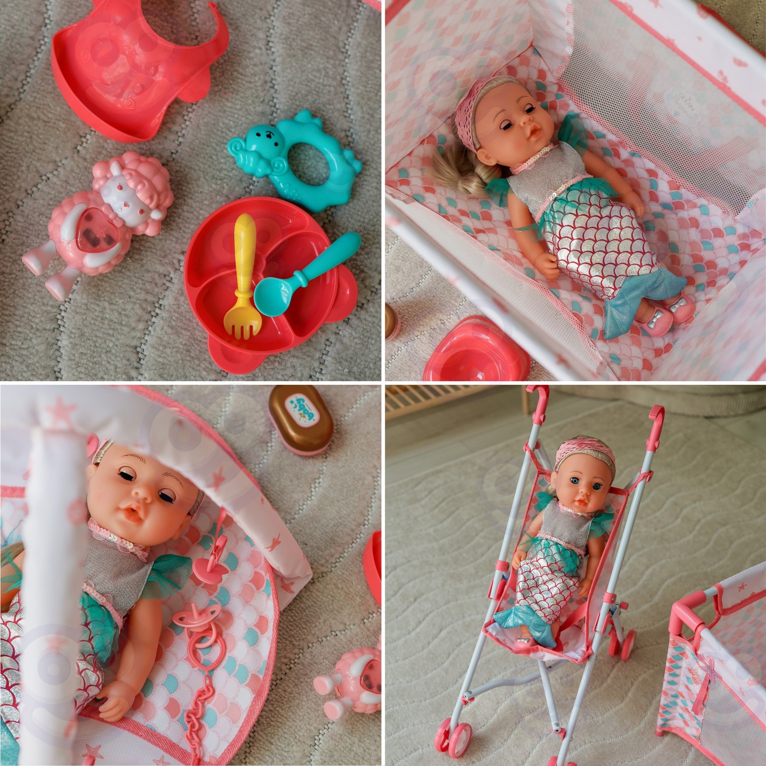 WOOPIE ROYAL Hafmeyjudúkka 36 cm