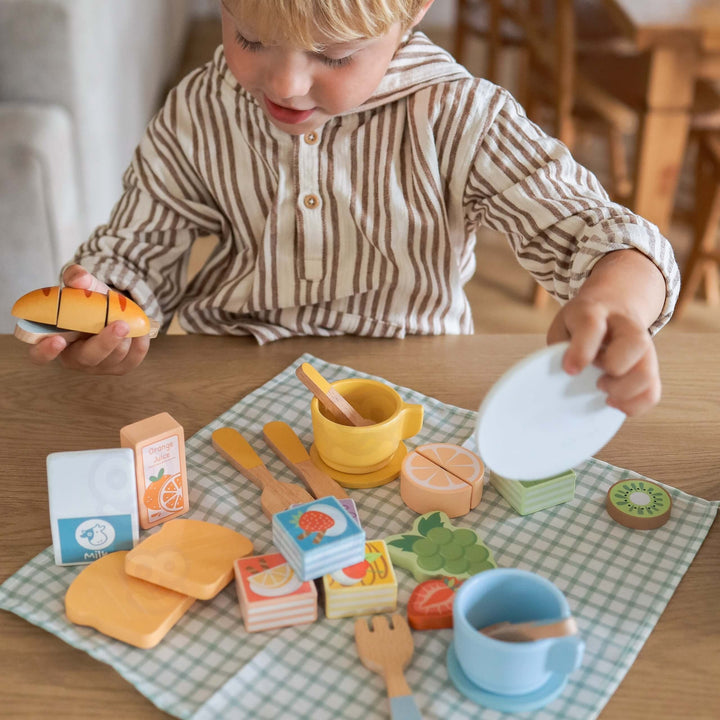 TOOKY TOY Lautarverðarsett — Matarskurður með Velcro