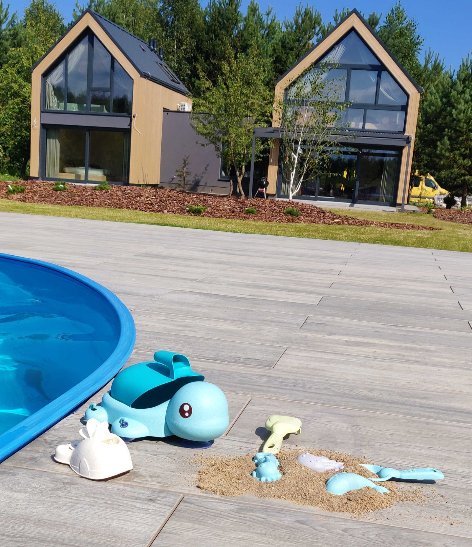 WOOPIE GREEN 2-in-1 Turtle Sand and Bath Set, 8 pieces, BIODEGRADAB