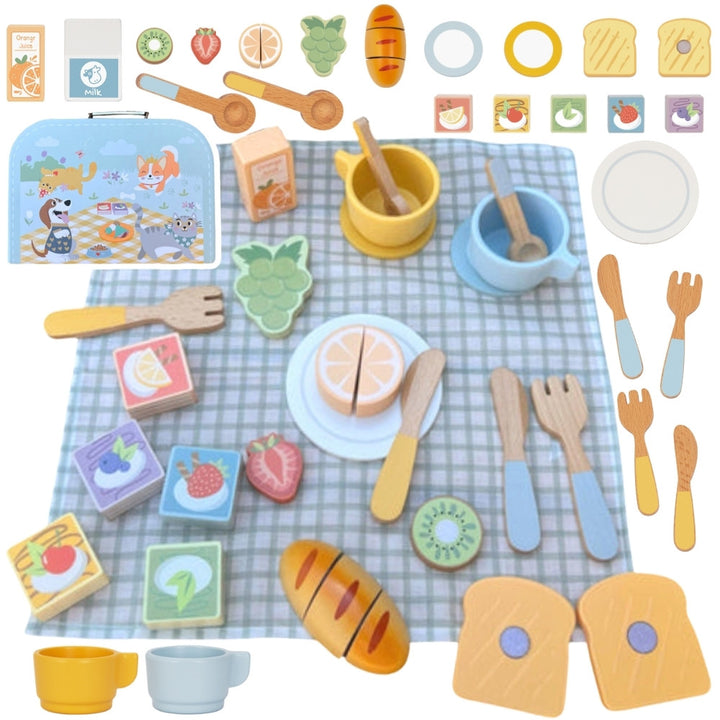 TOOKY TOY Lautarverðarsett — Matarskurður með Velcro