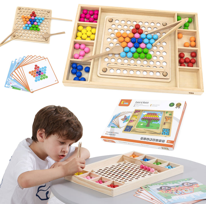 VIGA Viðar Kúluleikur — Gríptu og Paraðu Montessori