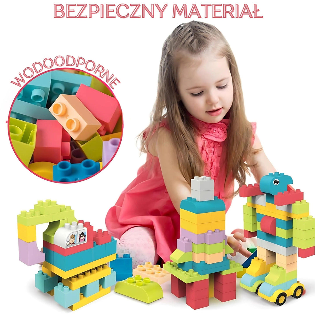 WOOPIE Large Educational Building Blocks for Children 86 pcs - Stea