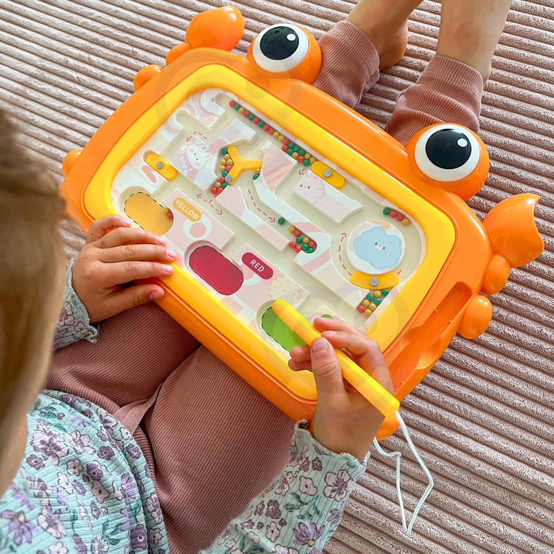 WOOPIE Montessori segulborð — Krabbi, appelsínugult