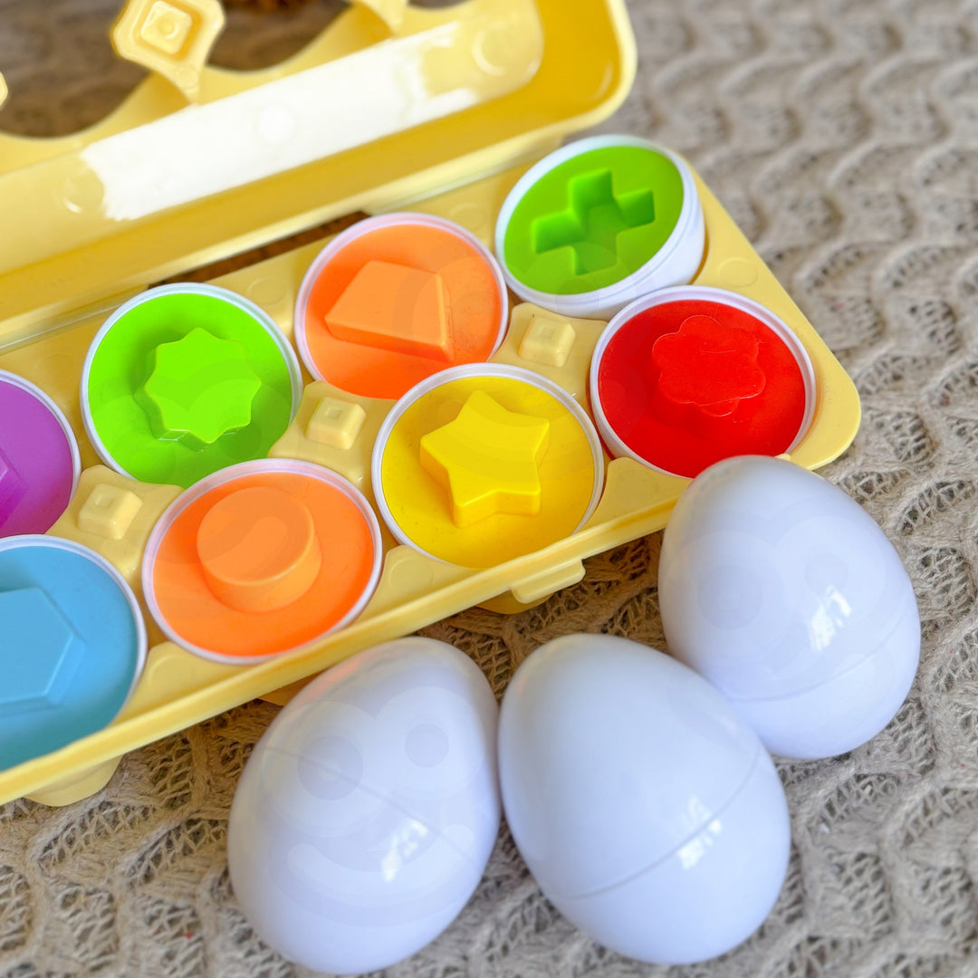 WOOPIE Montessori Eggjapúsl — 12 Egg, 12 Form