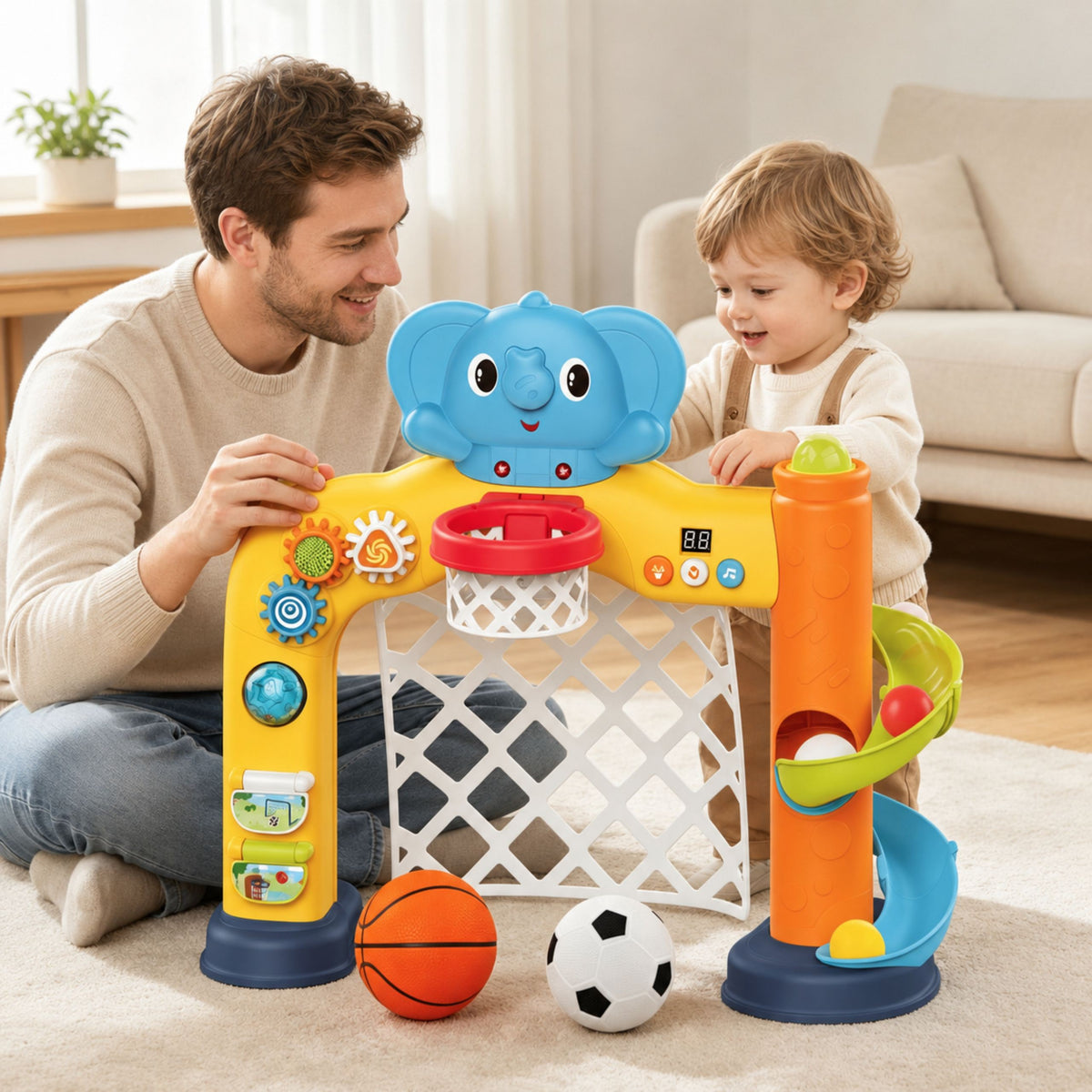WOOPIE BABY Íþróttamiðstöð — Mark og karfa með fíl