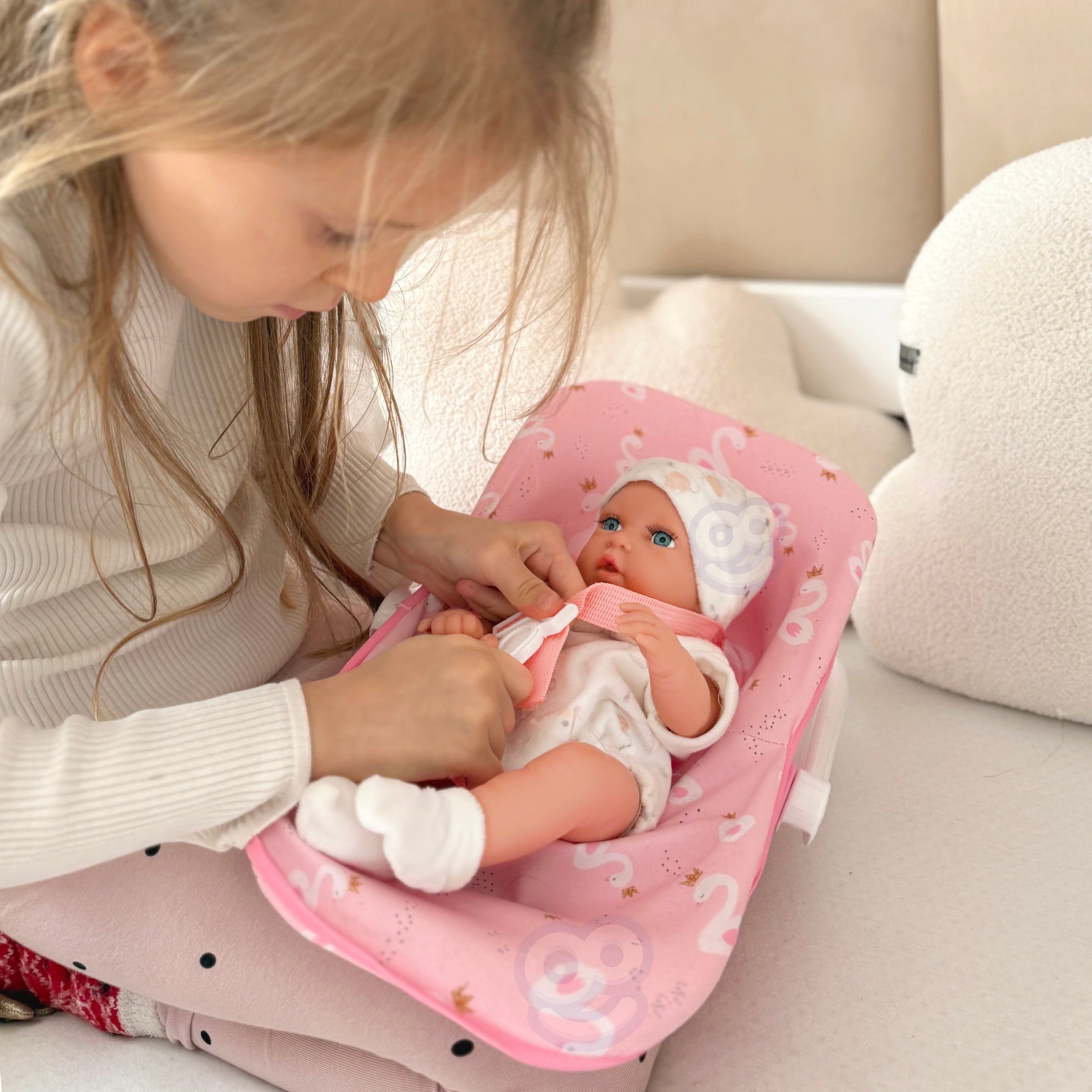 WOOPIE ROYAL Baby Dúkkusett 30,5 cm — Bleikur Burðarstóll