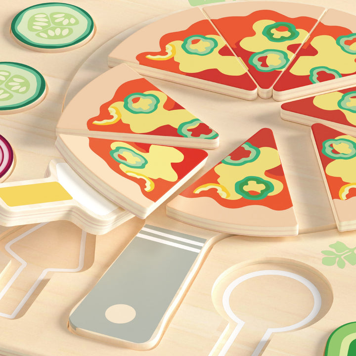 CLASSIC WORLD Pizza-púsl úr tré — 22 hlutar