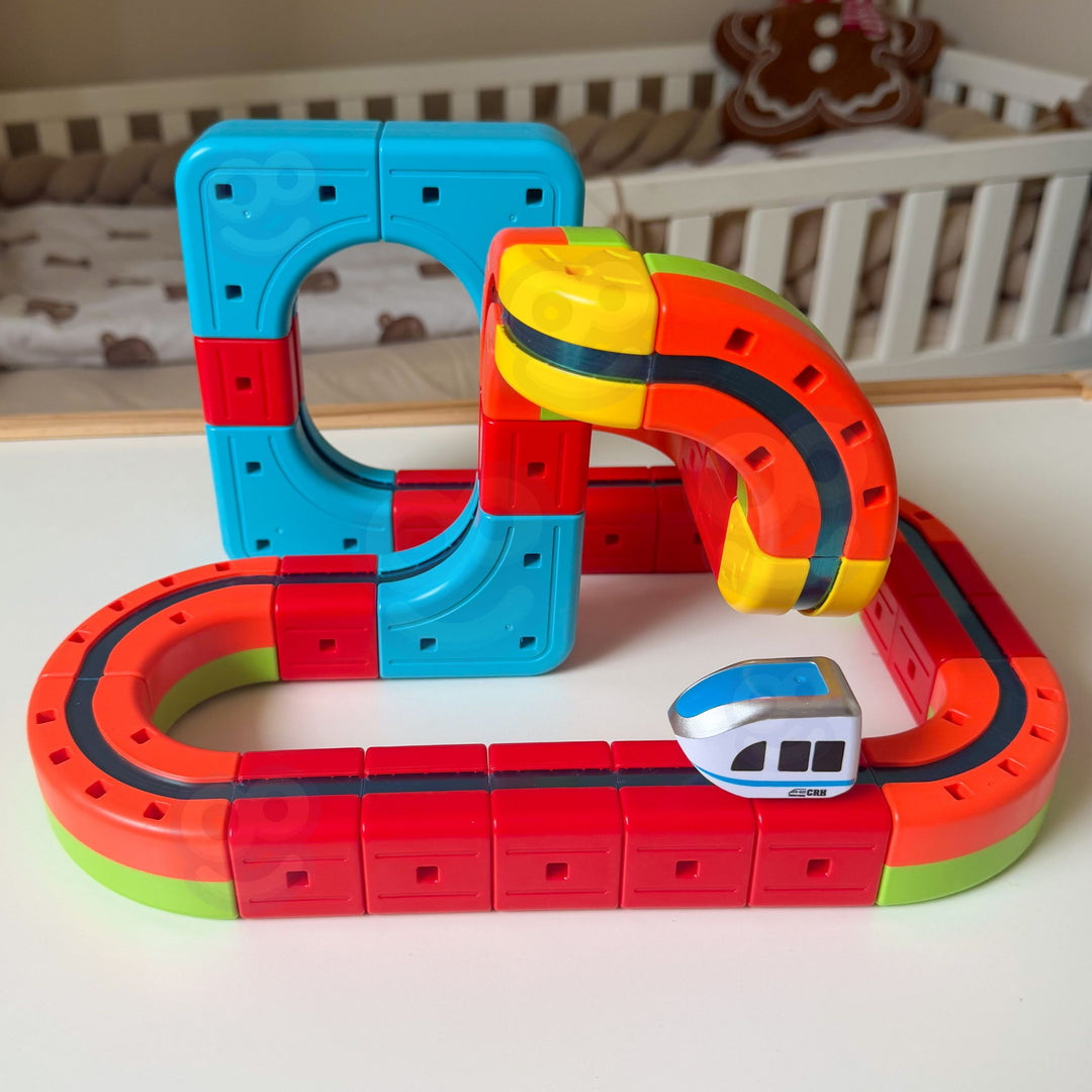 WOOPIE Segulbraut — Kúlubraut með segullest, 32 stk