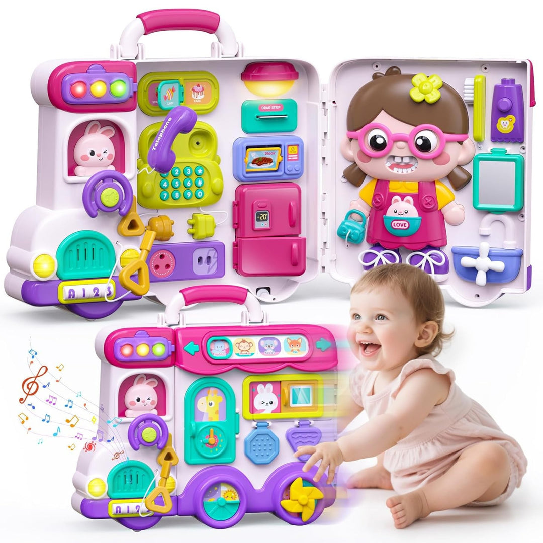 WOOPIE BABY Örvunarspjald — Busy-bíll í tösku, 3 í 1