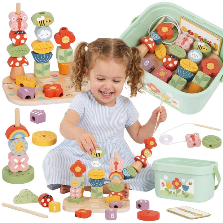 TOOKY TOY Fræðslukassi 5-í-1 — Magic Garden Montessori