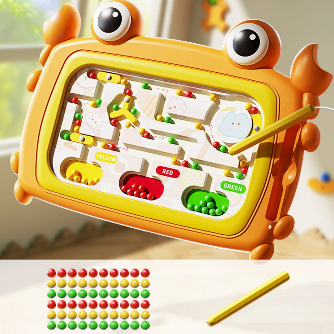 WOOPIE Montessori segulborð — Krabbi, appelsínugult