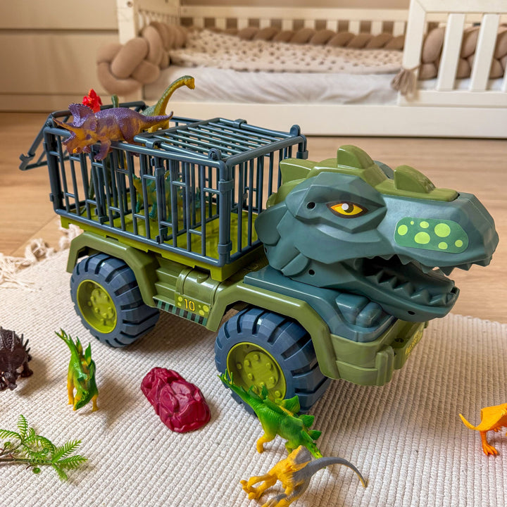 WOOPIE Dínóbíll — T-Rex flutningabíll með 15 dínóum