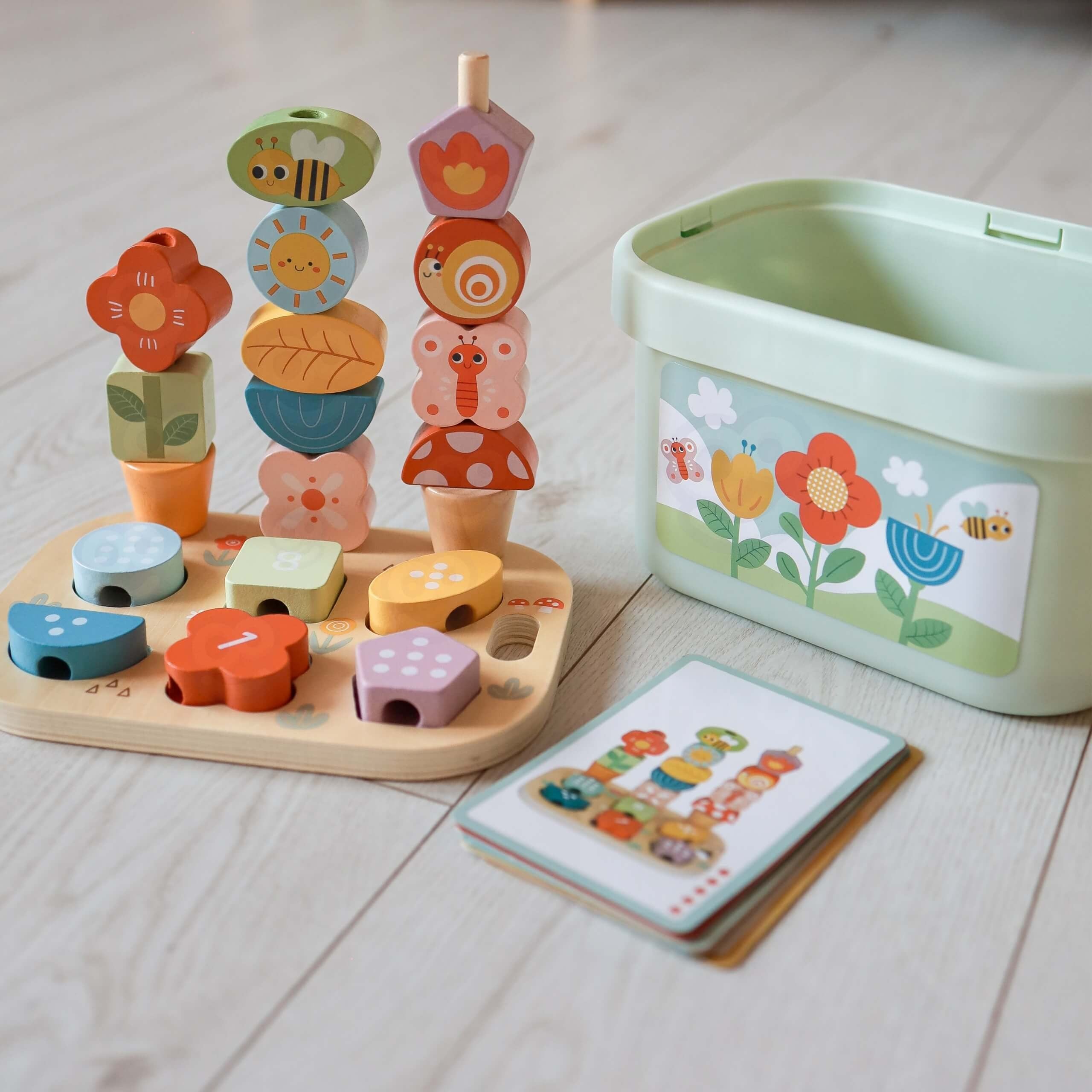 TOOKY TOY Fræðslukassi 5-í-1 — Magic Garden Montessori