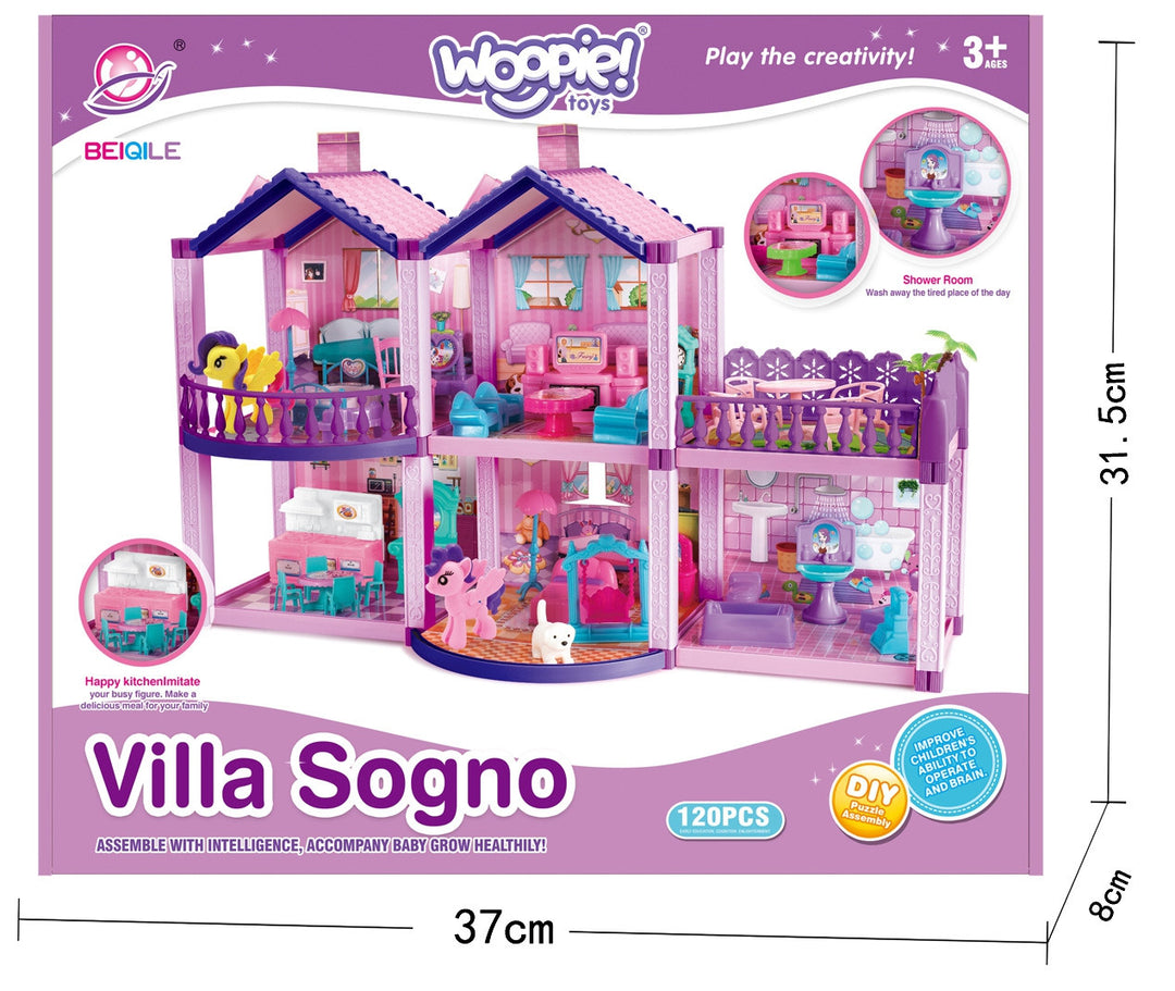 WOOPIE Dúkkuhús — Pony Fantasy Villa, 120 stk