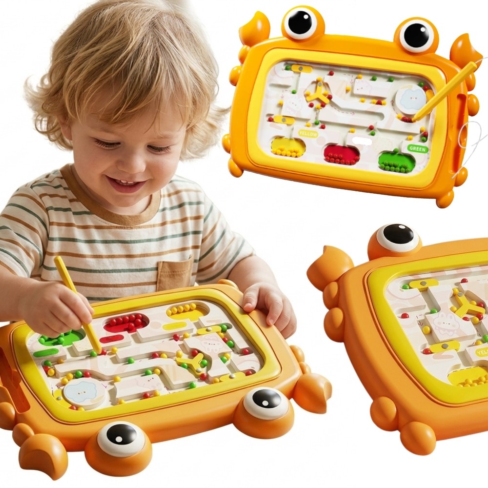 WOOPIE Montessori segulborð — Krabbi, appelsínugult