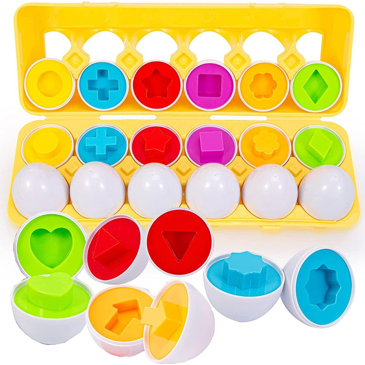 WOOPIE Montessori Eggjapúsl — 12 Egg, 12 Form