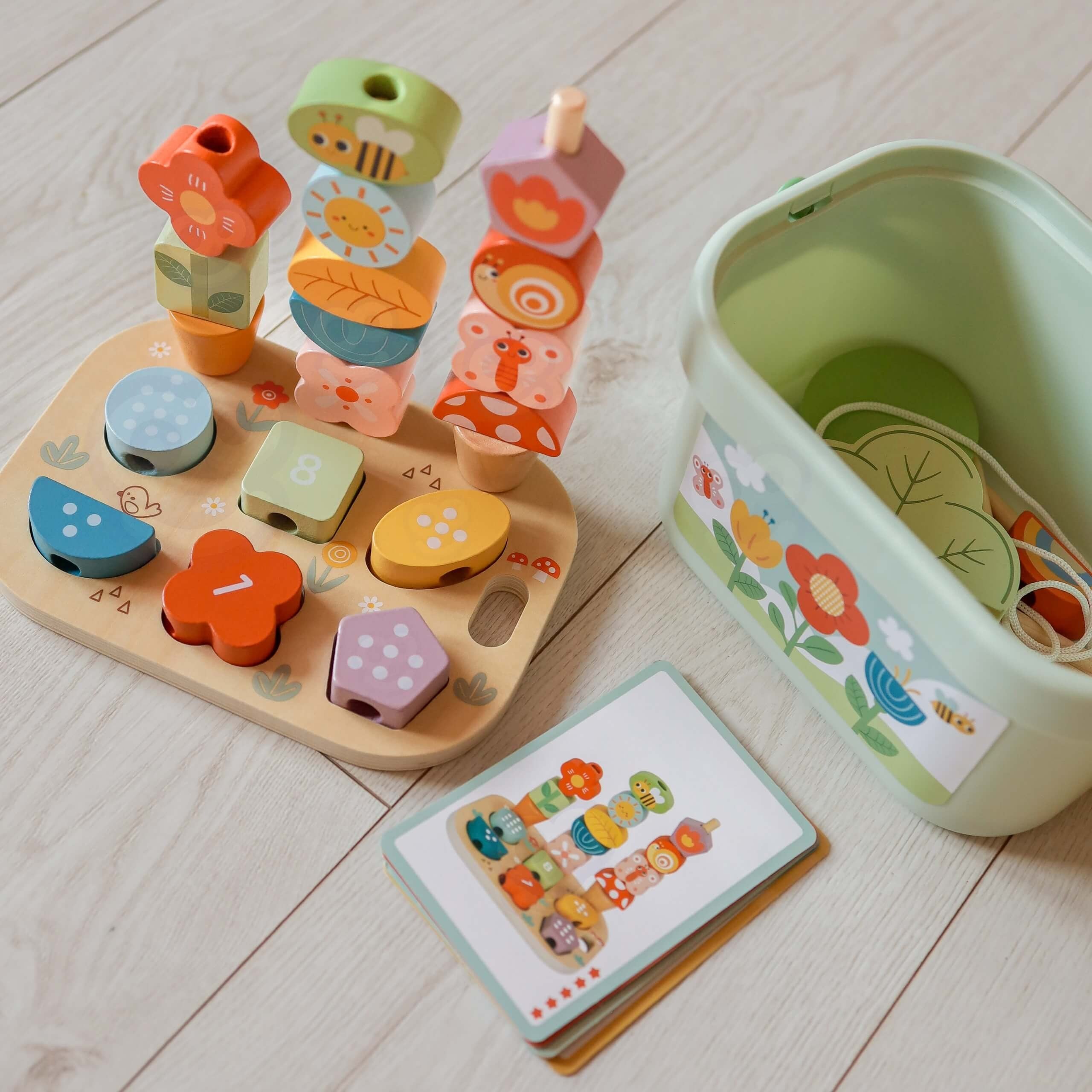 TOOKY TOY Fræðslukassi 5-í-1 — Magic Garden Montessori