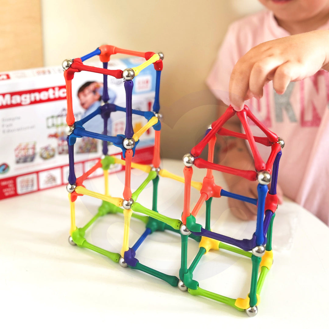 WOOPIE Segulbyggingarkubbar — Skapandi púsl 110 stk