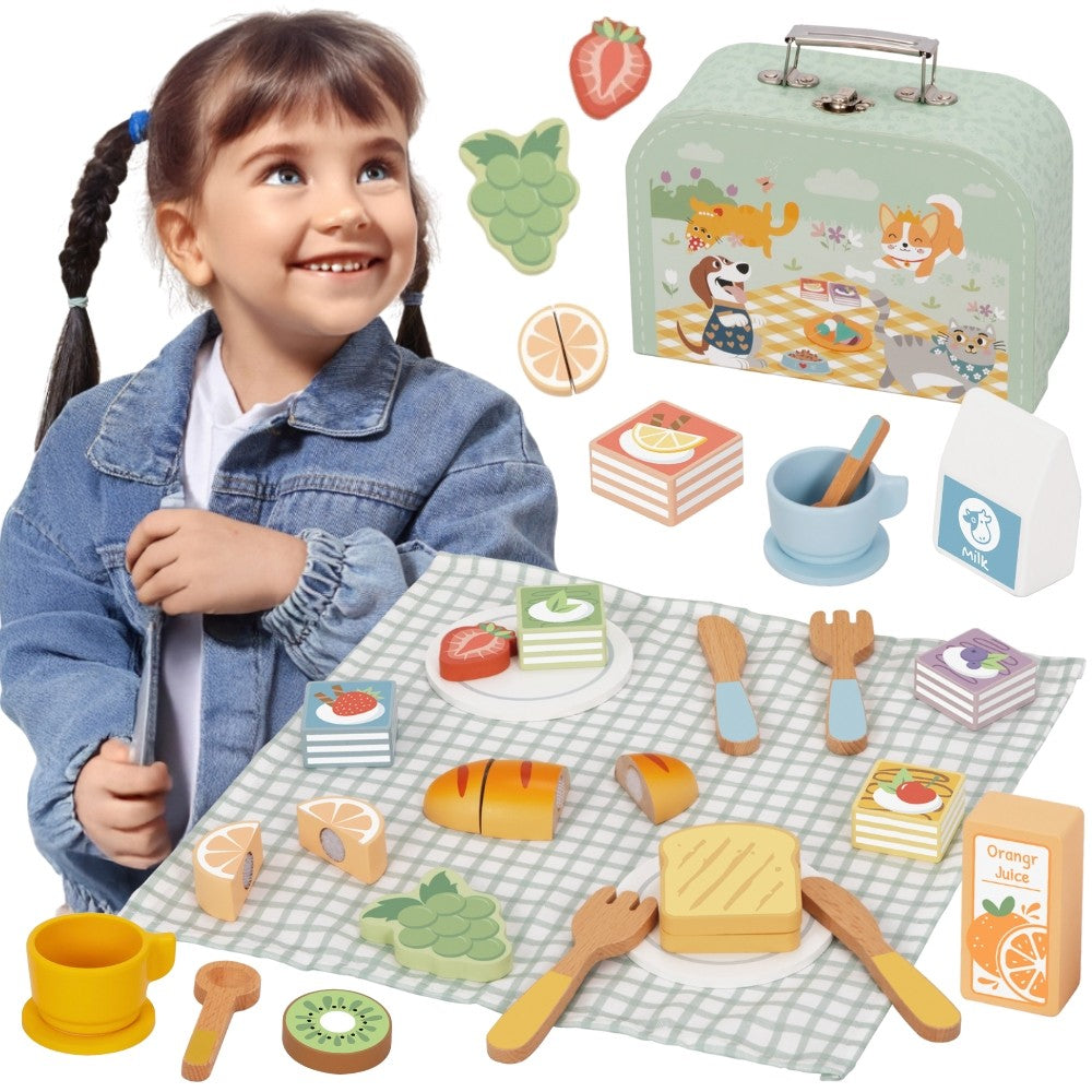 TOOKY TOY Lautarverðarsett — Matarskurður með Velcro