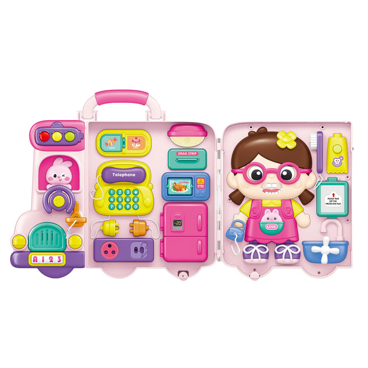 WOOPIE BABY Örvunarspjald — Busy-bíll í tösku, 3 í 1