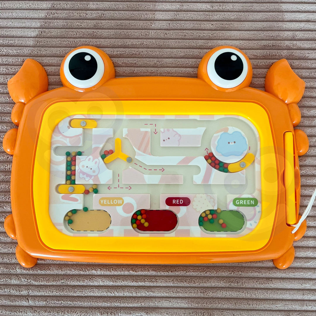 WOOPIE Montessori segulborð — Krabbi, appelsínugult