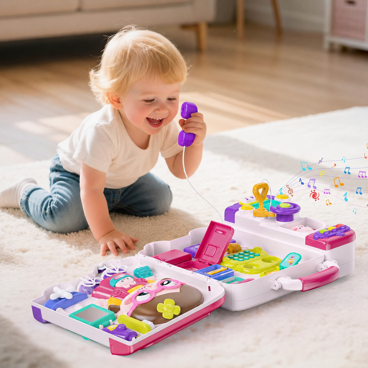 WOOPIE BABY Örvunarspjald — Busy-bíll í tösku, 3 í 1