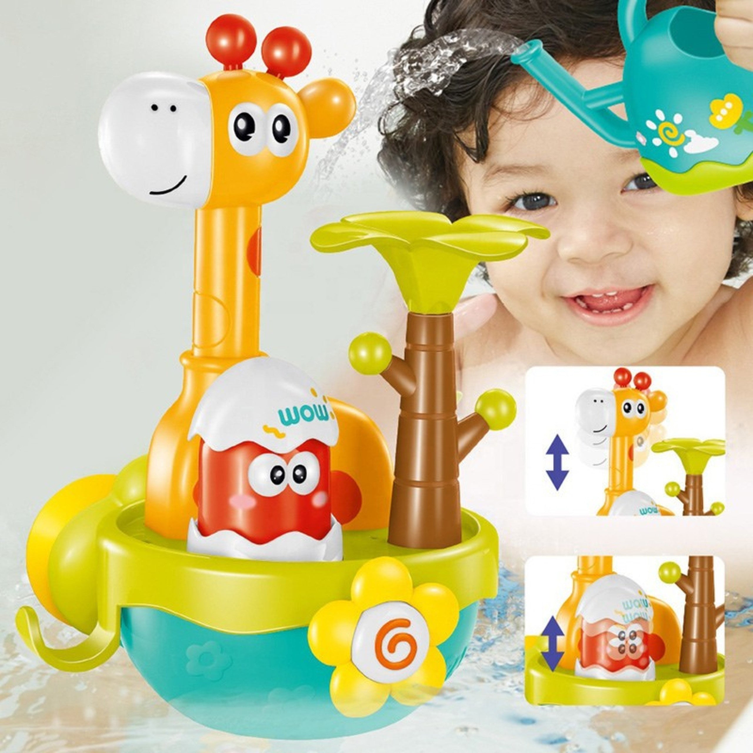 WOOPIE BABY Gíraffi Baðleikfang — með Sogskál og Trekt