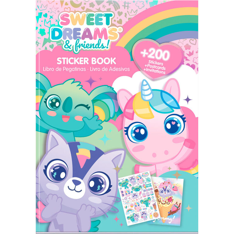 Límmiðar 200 stk. - Sweet dreams einhyrningar