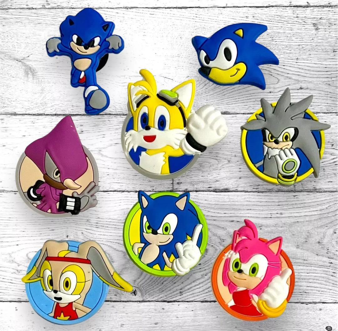 Crocs skraut Sonic - 8 stk saman í poka