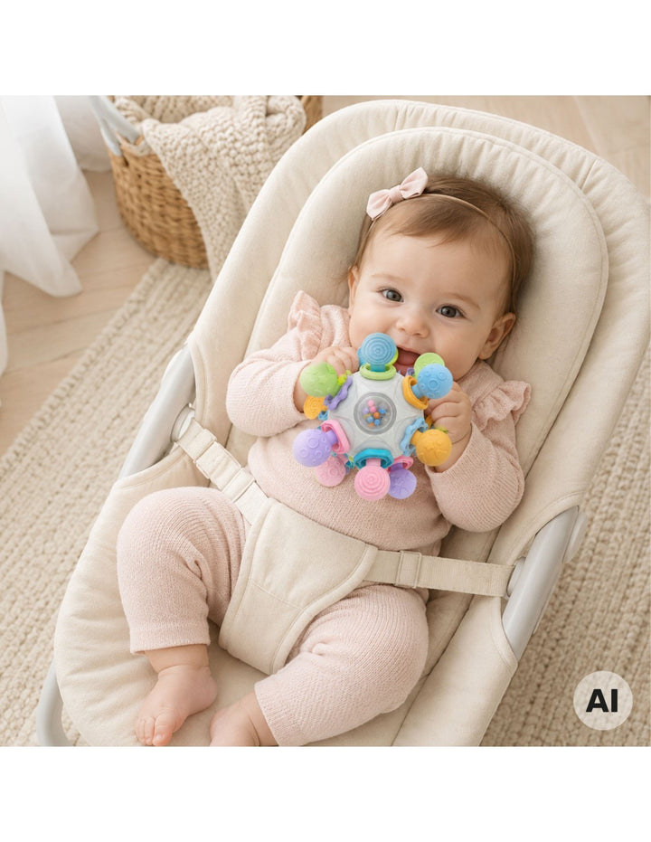 WOOPIE BABY Tannfjöl — Skynjunarhnöttur 3 í 1, 6m+