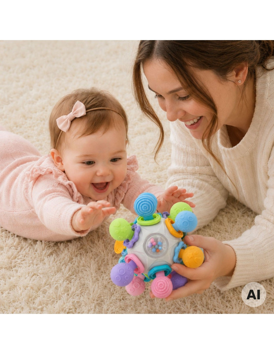 WOOPIE BABY Tannfjöl — Skynjunarhnöttur 3 í 1, 6m+