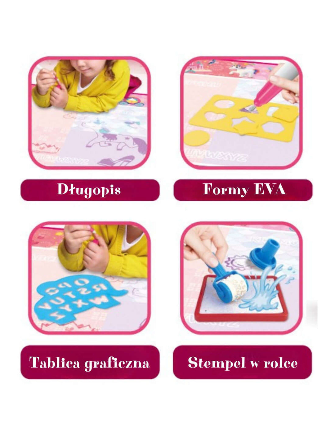 WOOPIE Töfrateppamat - Vatnsteikning fyrir litlar prinsessur