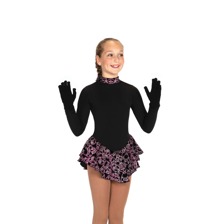 674 Fancy Fleece Dress – Black Rose
