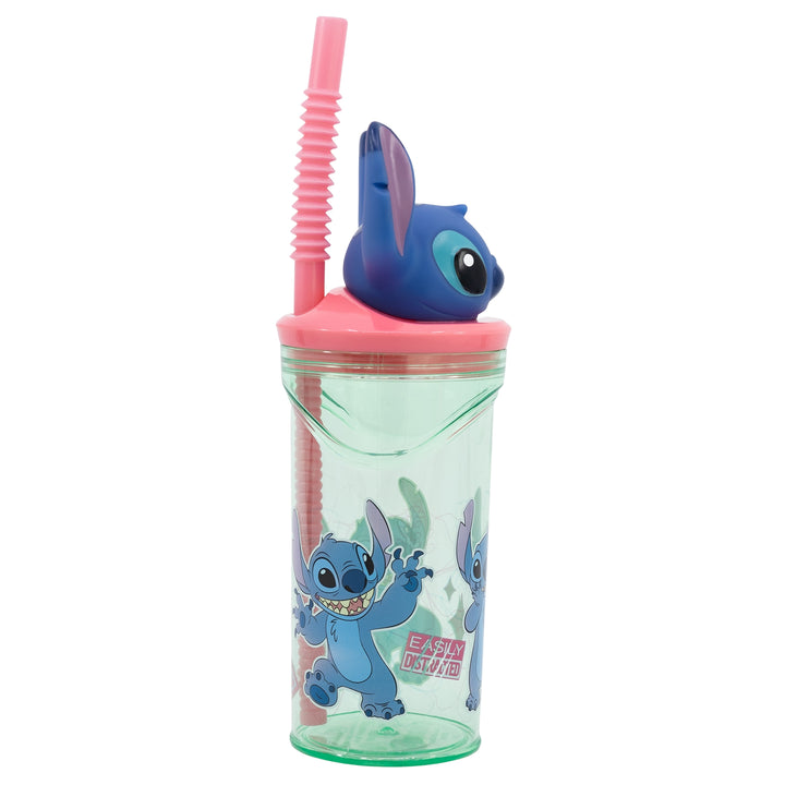 Glas með röri og 3D haus - Stitch