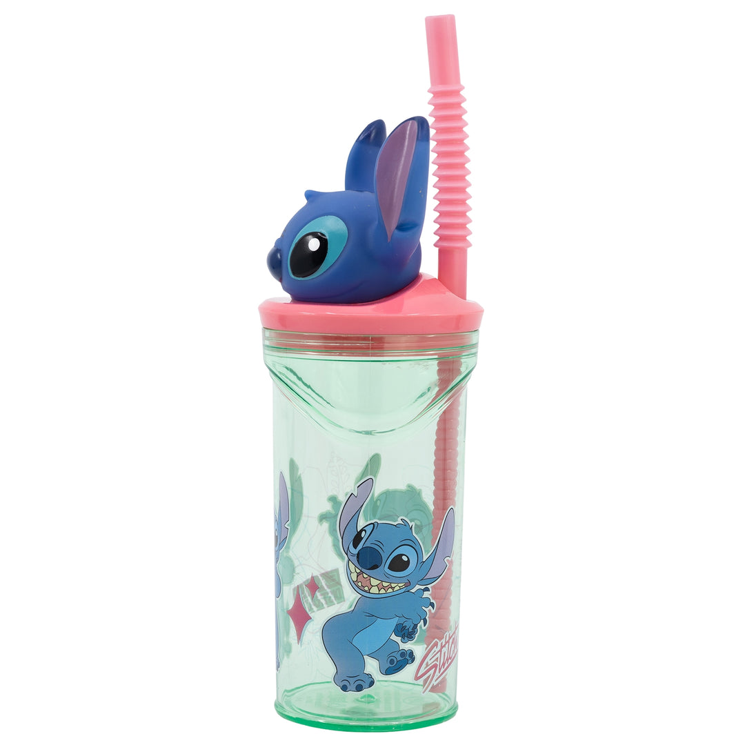 Glas með röri og 3D haus - Stitch