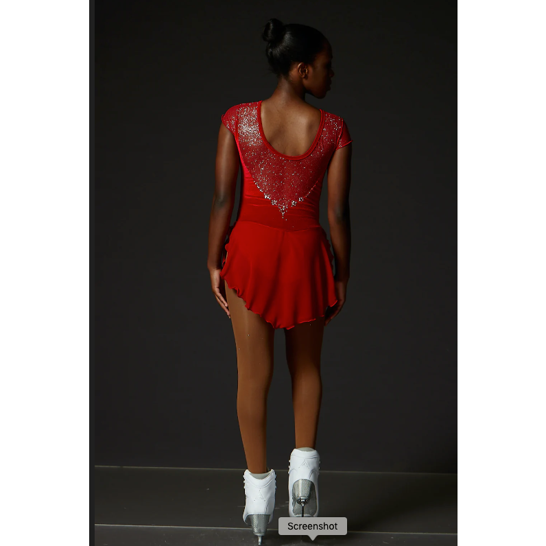 GG Inspiration - Sparkly Mesh Red Dress Beaded