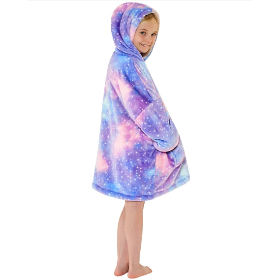 Kósýpeysa barna Purple Galaxy